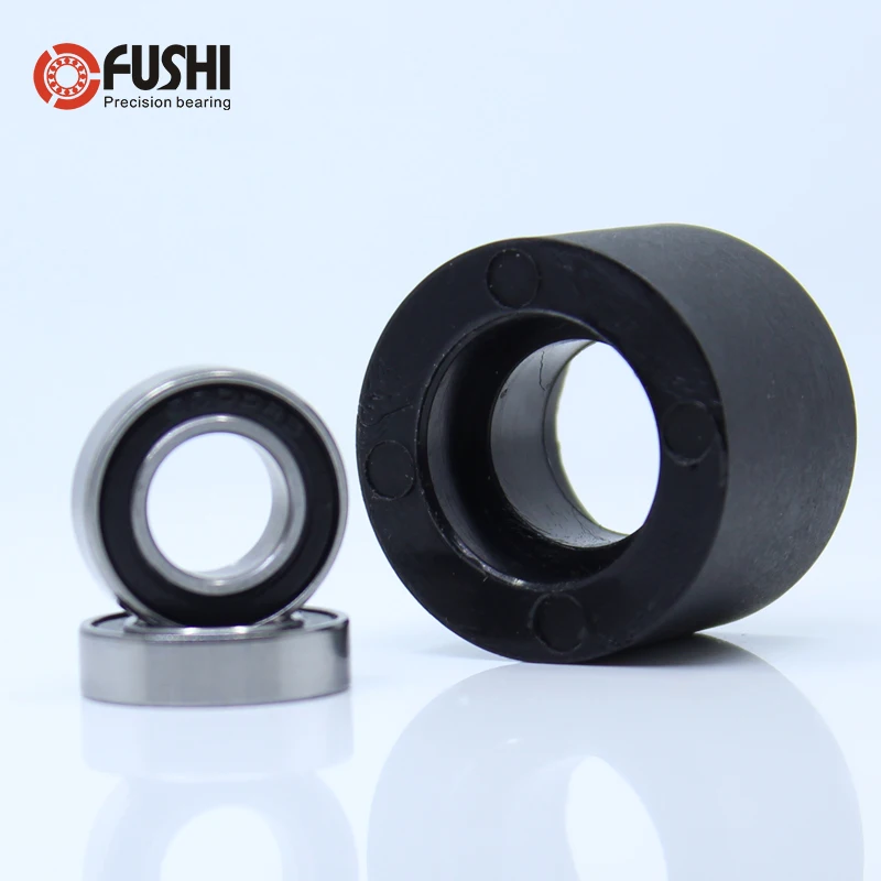 

PU 626 bearing 6*30*30 mm Shaft 6mm PU Pulley Roller With Two Bearings Guiding Wheel Pinch Roller for Toys and Elevators