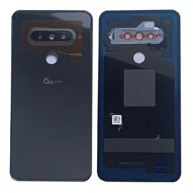 Rear Back Battery Door Housing For LG G8S ThinQ LMG810 with Glass Lens Fingerprint Repalcement Repair Parts with Logo