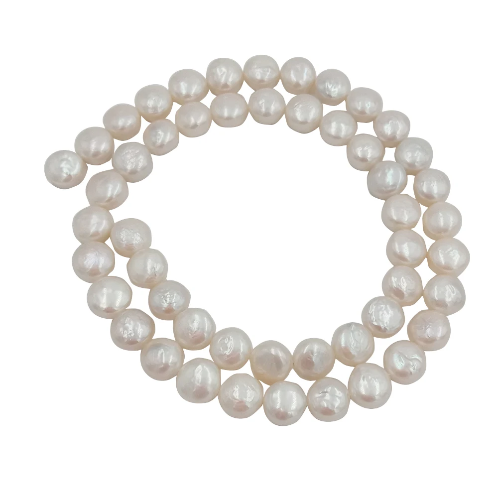 pearl beads in chain ,11-13 MM coin baroque pearl beads,100% nature freshwater strand loose pearl ,full hole drilled wholesale