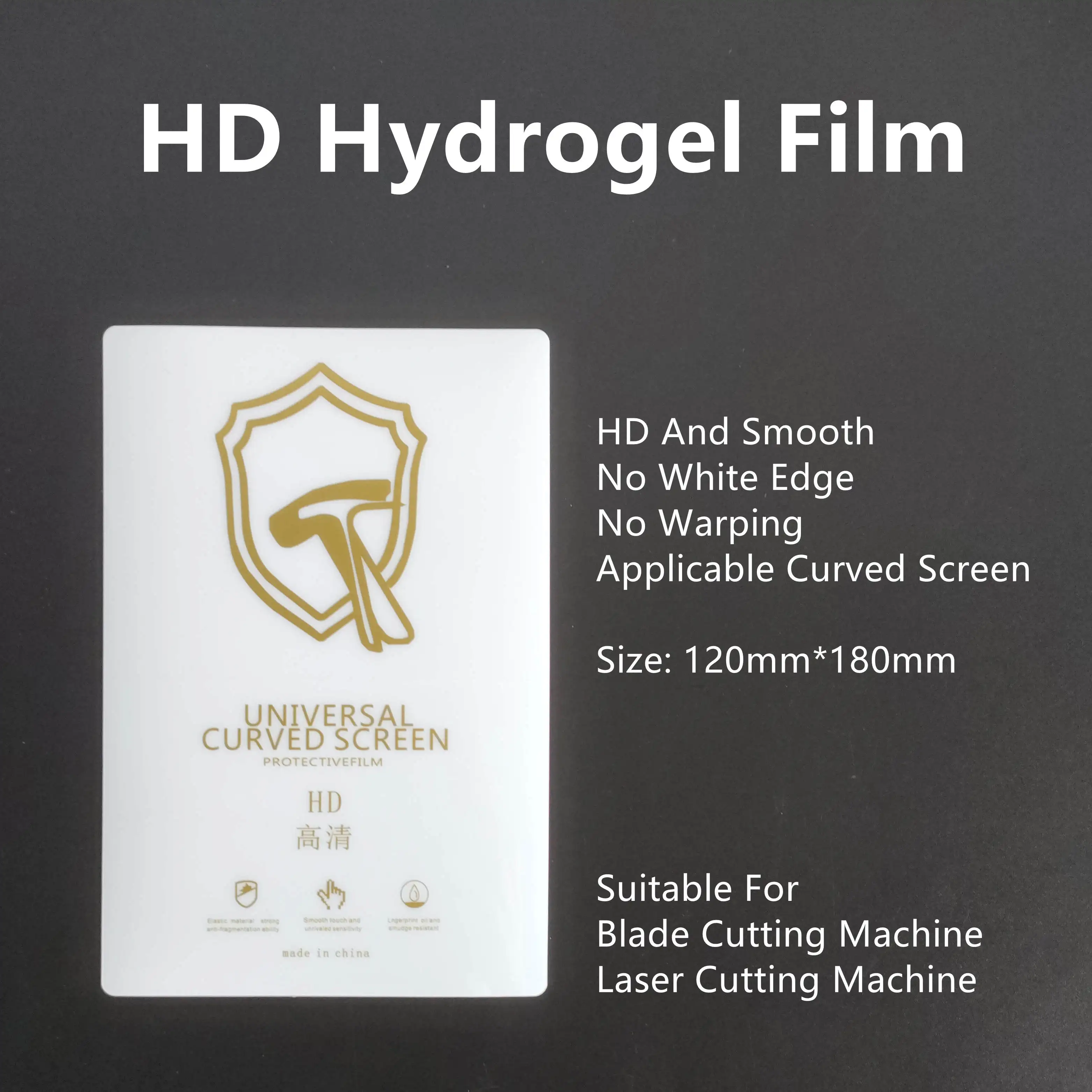 50pcs HD Hydrogel Film Matte/Anti Blue-Ray Universal Curved Screen Protective TPU LCD Screen Protector On Blade Cutting Machine