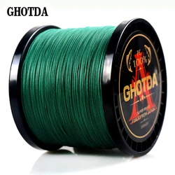 GHOTDA-Hilo de pescar trenzado, 300M, 500M, 1000M, 8 hebras, hilo de pesca multifilamento, carpfishing, 13-119lb