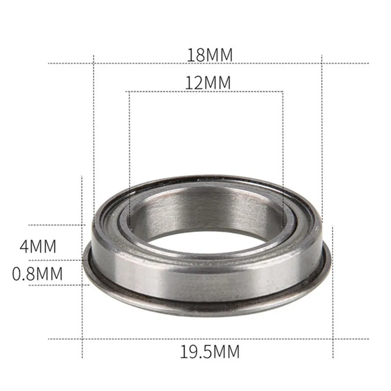 50pcs/100pcs F6701ZZ 12*18*4mm flange deep groove ball bearing 12x18x4mm F6701Z Flanged bearing 3d printer