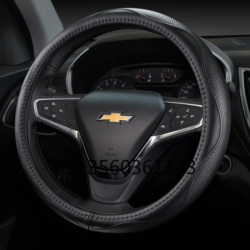 Leather steering wheel cover for Chevrolet Malibo XL Equinox TRAX Cruze Trailblazer