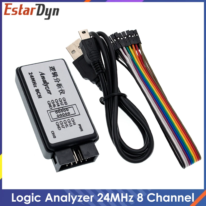 USB Logic Analyzer 24MHz 8 Channel 24M/seconds Logic Analyzer Debugger For ARM FPGA Logic Analyzer Logic 24M 8CH