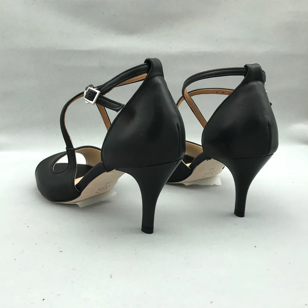 Sexy Flamenco Dance Shoes Argentina Tango Shoes pratice shoes party shoes MST6292BL Leather Hard Sole 7.5cm 9cm heel available