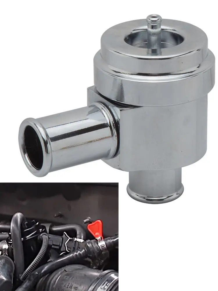 Srebrno-czarny zawór upustowy 25 mm Turbo Bov do VW GOLF BORA PASSAT GTI 20V 1.8T — zdjęcie 2