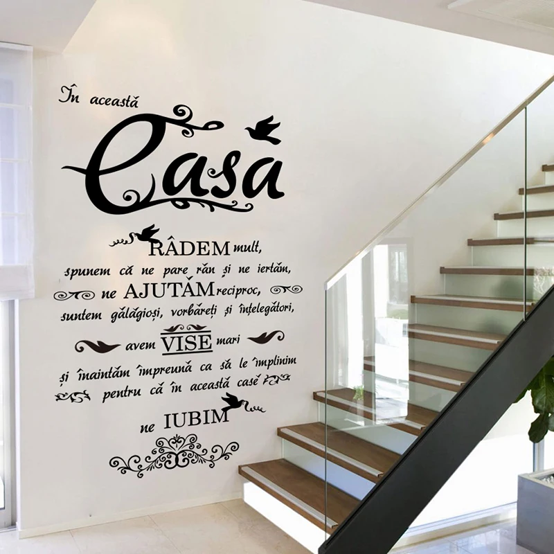 

Romanian In our home Acasa stickere perete Wall Sticker Living Room Bedroom in aceasta casă stickere perete Wall Decal Kitchen