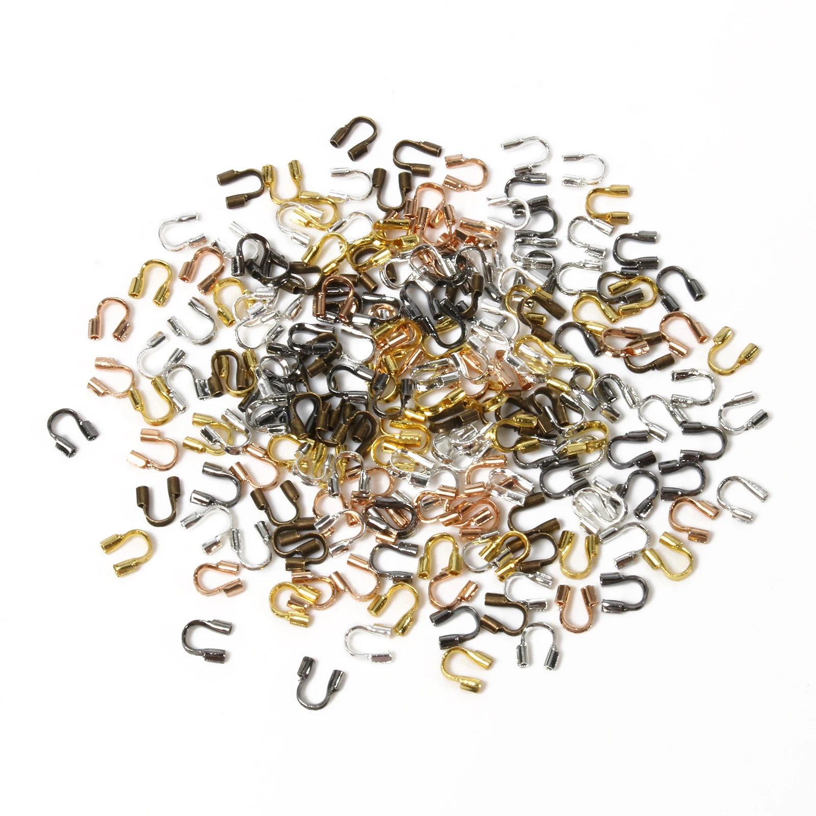 Wire Protectors Wire Guard Guardian Protectors Loops U Shape Accessories Clasps Connector for Jewelry Making Findings 500pcs/lot