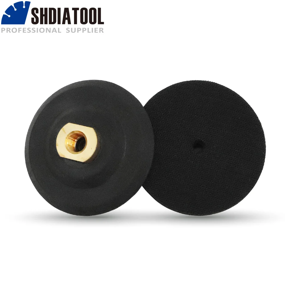 SHDIATOOL 2Pcs 80มม./100มม./125มม.ด้านหลังสำหรับแผ่นขัดเพชร5/8 11ด้าย Dia 3 "/4"/5 "ยางหรืออลูมิเนียม