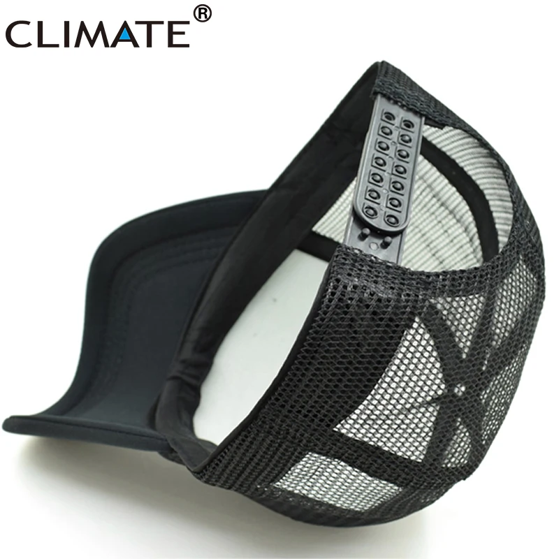 CLIMATE GYM Fitness Sport Cap Trucker Caps Men Dumbbell Barbell Fans Mesh Cap Hat Body Building Muscle Sports Caps Hat for Men