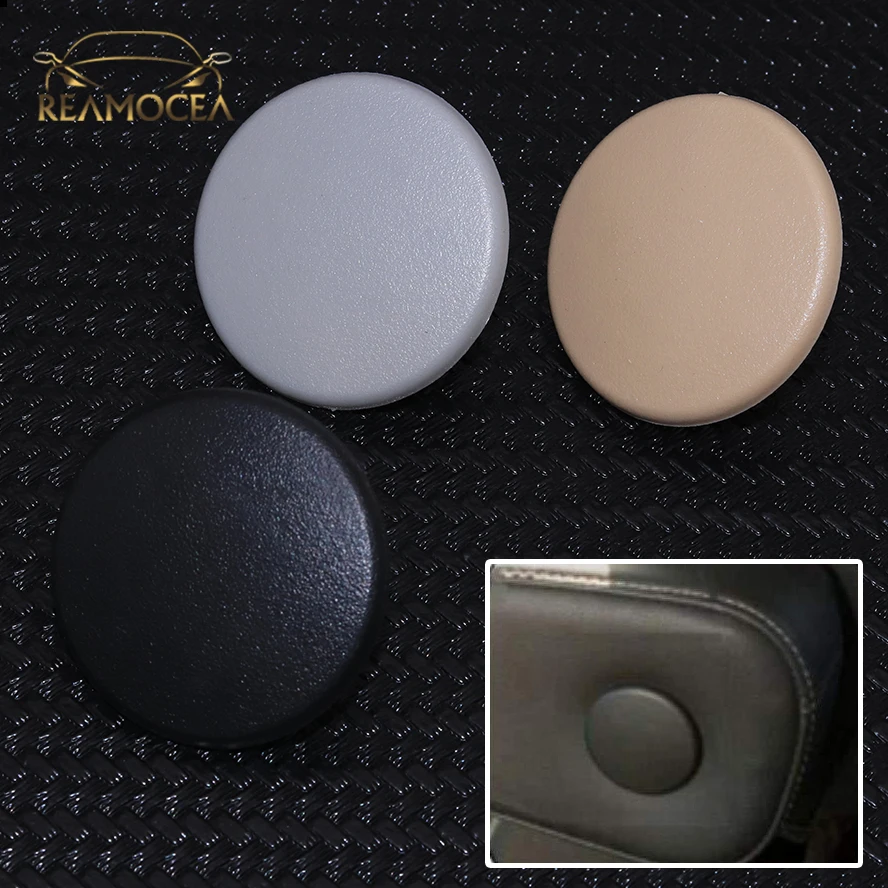 Reamocea 1Pc 15279689 Black Beige Gray Armrest Rear Seat Bolt Cover Cap Fit For Chevy Tahoe Suburban GMC Yukon Cadillac Escalade