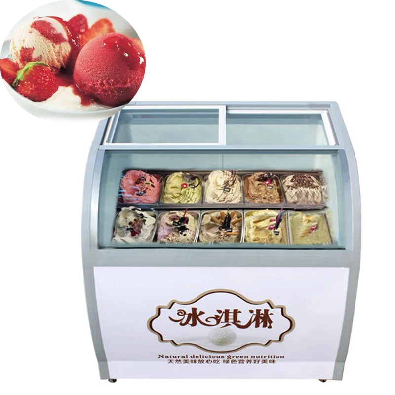 Large Ice Cream Popsicles Display Freezer Refrigerator ice cream display Cake Showcase