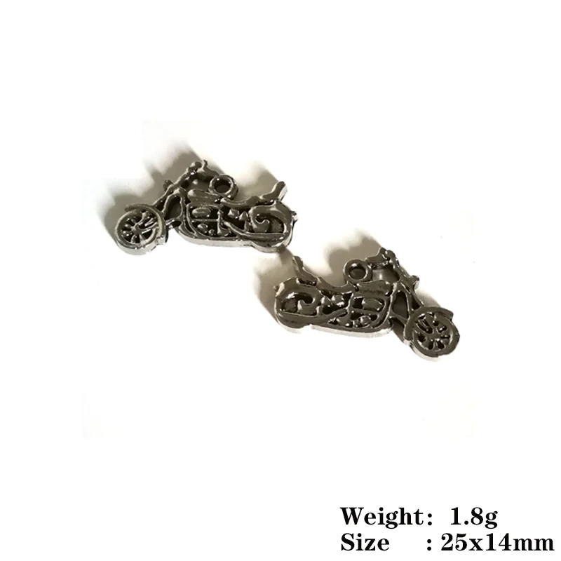 10pcs Charms motorcycle scooter autocycle 14x25mm Antique Making pendant fit,Vintage Tibetan Silver,DIY bracelet necklace