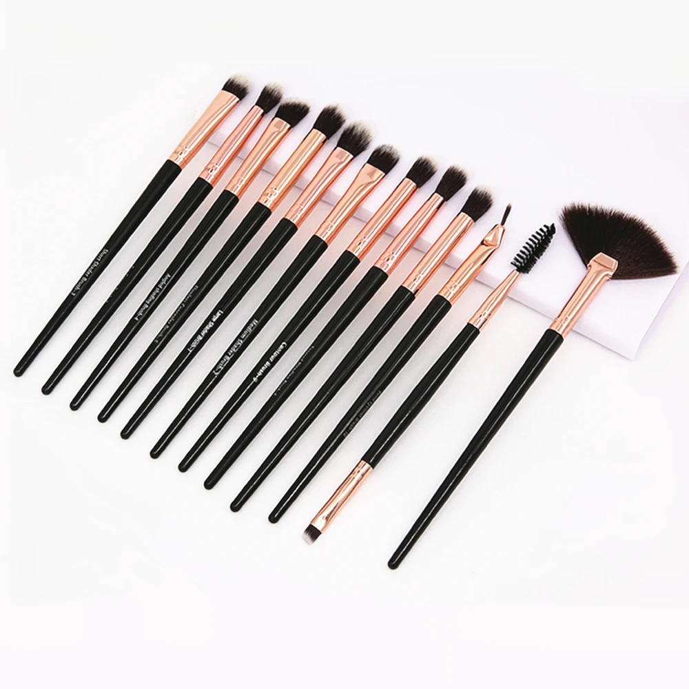 Eye Makeup Brushes Set 2/12 Pcs/lot Professional Make Up Brushes Eyeshadow Blending Eyeliner Eyebrow Eyelash Brush for Brow Lash