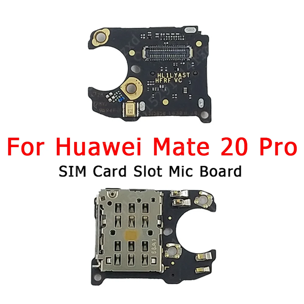 For Huawei Mate 20 Pro SIM Card Slot Signal Antenna Mount Mic Microphone Board Flex Socket Replacement Spare Parts