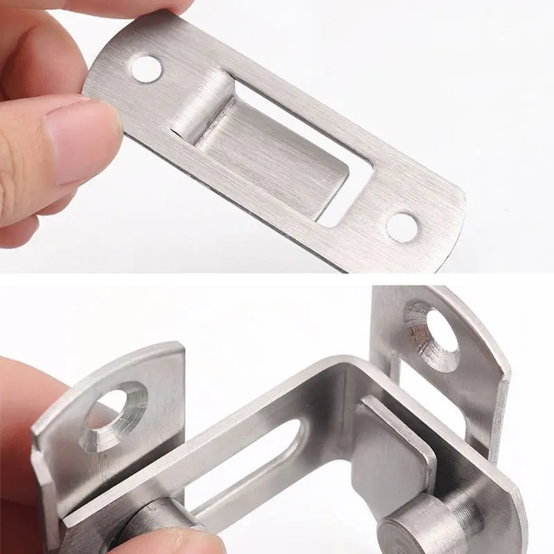In Acciaio Inox Ad Angolo Retto Meccanismo di Bloccaggio Scorrevole Barn Door Porte Serratura Finestre Di Sicurezza Home Security Anti-Theft Guardia