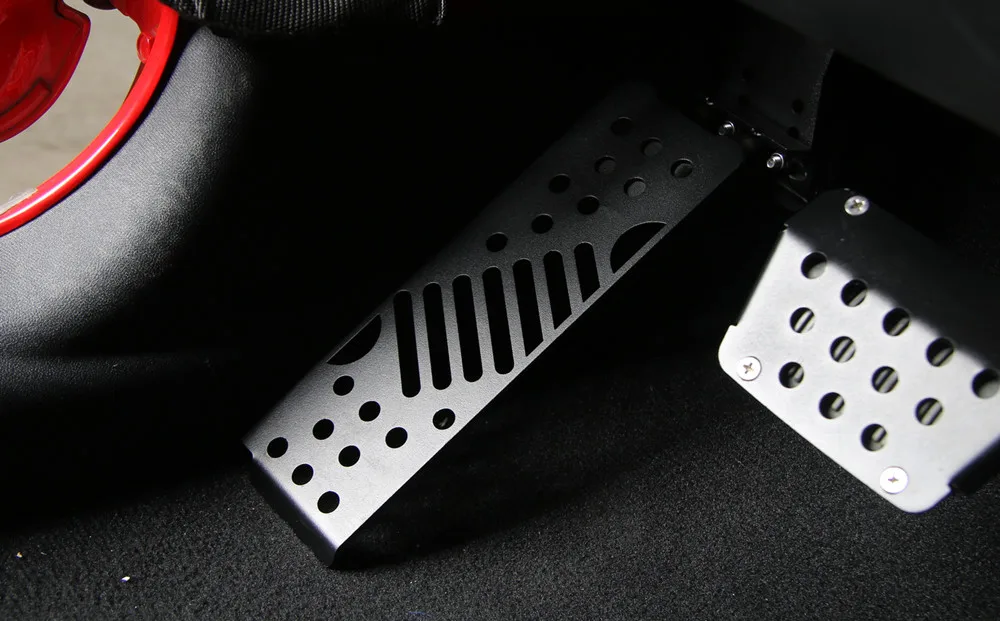 Sansour Metal Car Brake Pedal Pads Foot Rest Pedals Covers for Jeep Wrangler JK 2007 Up Interior Accessories Car Styling