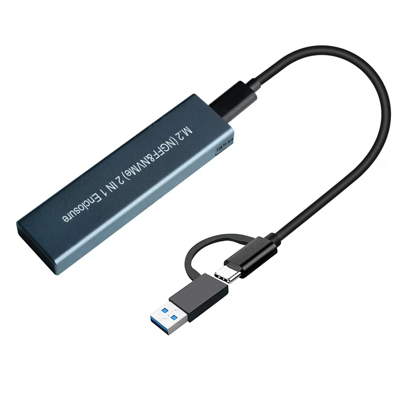 Custodia SSD M2 da 10Gbps NVME SATA Dual Protocol M.2 a USB Type C 3.1 adattatore SSD per NVME PCIE NGFF SATA SSD Disk Box con CC AC Custodia SSD M2 da 10Gbps NVME SATA Dual Protocol M.2 a USB Type C 3.1 adattatore SSD per NVME PCIE NGFF SATA SSD Disk Box con CC AC
