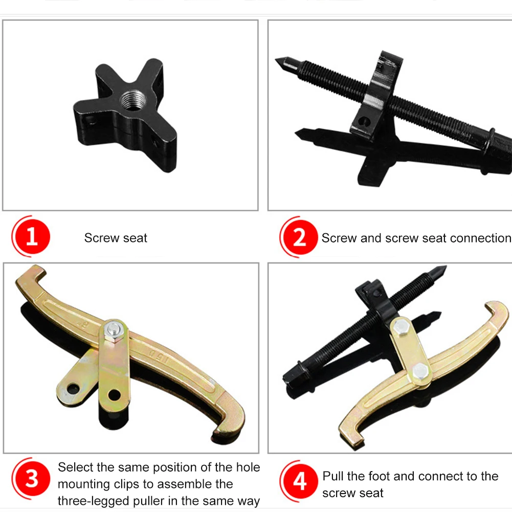 3 cal/4 cal/6 cal 3 szczęki ściągacz do łożysk sprzęt/Hub wielofunkcyjny zestaw ściągacz odwracalne koło zamachowe koło pasowe usuwania Extractor
