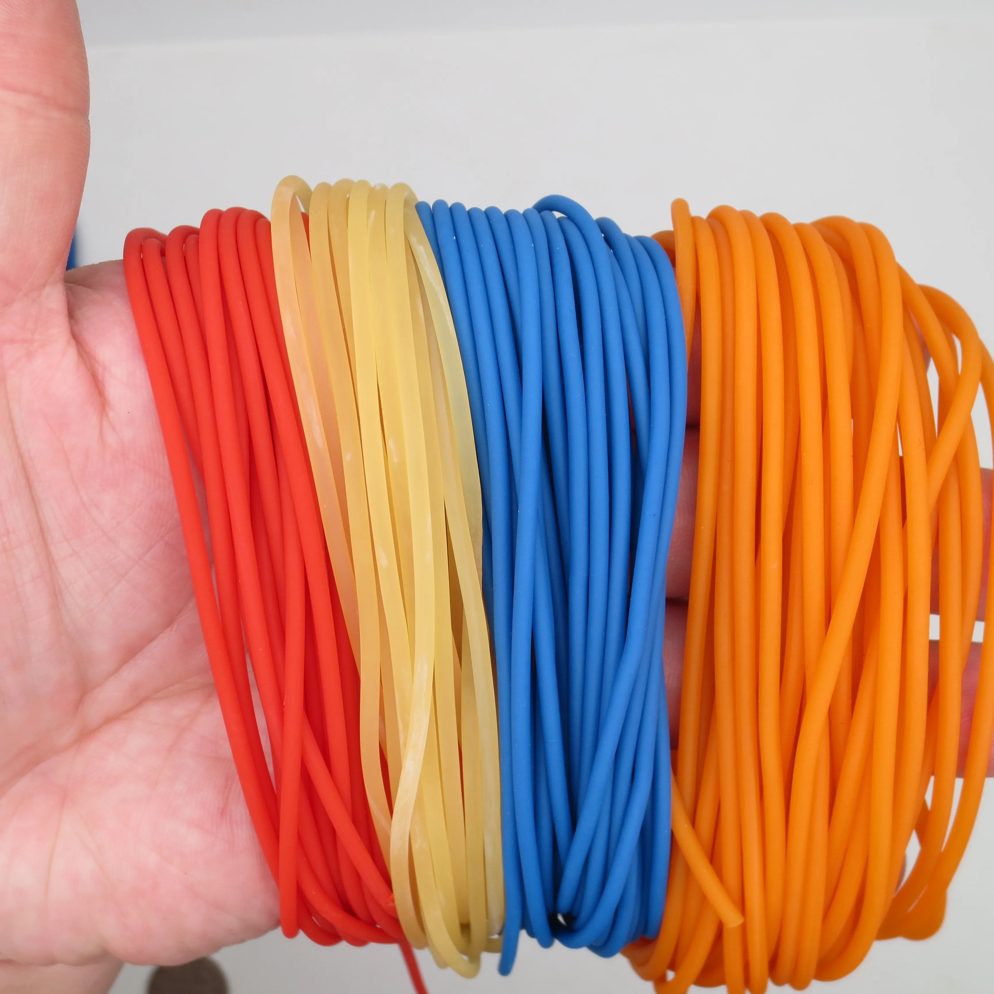 Rubber Fishing Rope, Solid Elastic Line, 1 Meter Stretch, 2.2mm Diameter, 7 Times, 1:7, 5-10Meters