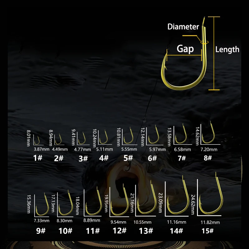 Fishing Hooks Barbed Carp Hook High Carbon Steel Sea Field Fishing Sabiki Black Fishhooks Fly Fishing Accessories Tackle 50PC