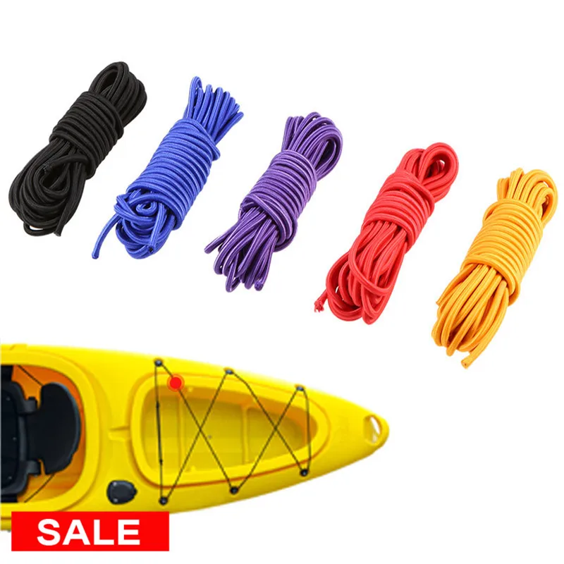 Lixada 5M 4mm/5mm Kayak Barca Elastico Attrezzature Bungee Cavo Kayak Accessori Corda di Pesca Barche A Remi Cordino Guinzaglio paddle Leash Barca