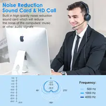 USB headset with mic for PC and noise cancelling #3