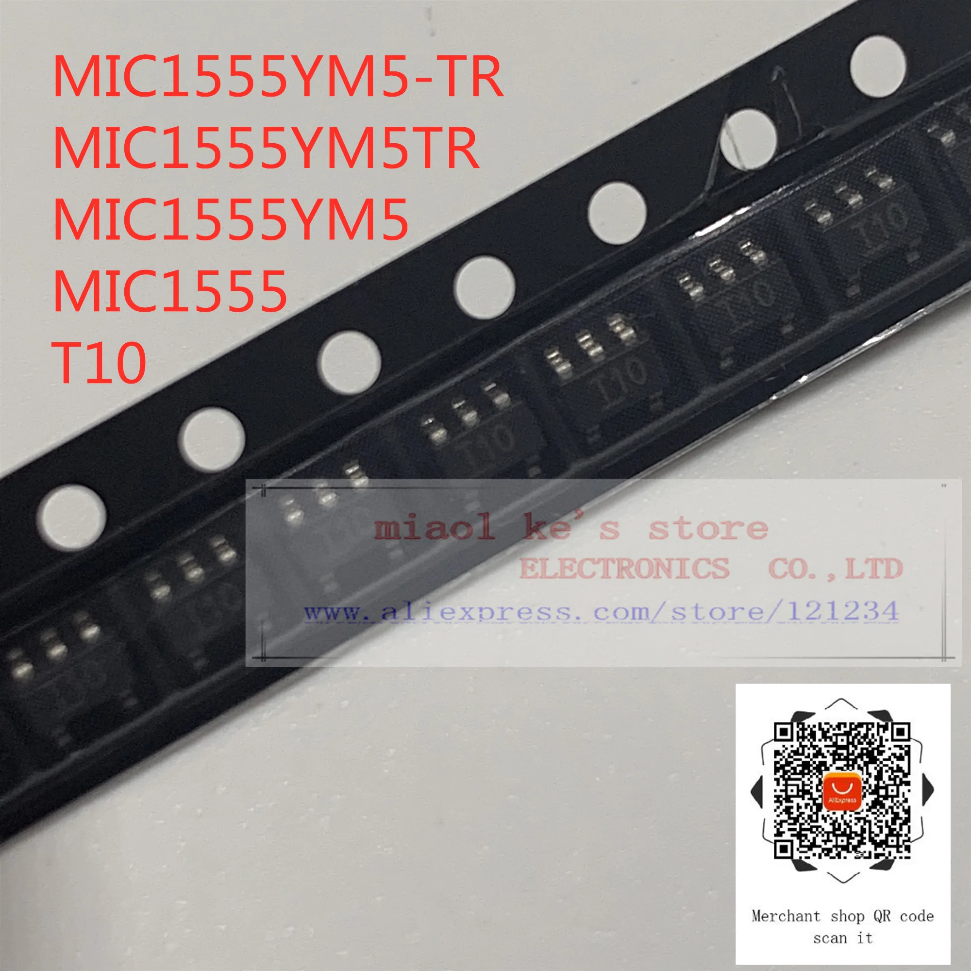 [ 10pcs~50pcs ]100%New original: MIC1555YM5-TR MIC1555YM5TR MIC1555YM5 MIC1555 T10 - IC OSC SINGLE TIMER 5MHZ SOT23-5/SC-74A