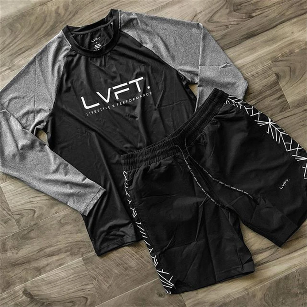 Men Sportswear Long sleeve Sweat-Absorbent Fitness Running Exercise T-shirts Training Jogging Tight Shirts Gym Quick Dry