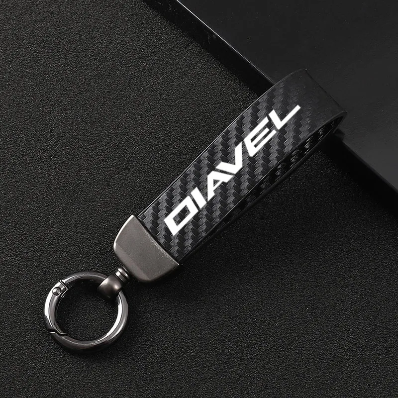 Carbon fiber motorcycle key chain key ring For Ducati X Diavel S 1260 motorcycle Accessories