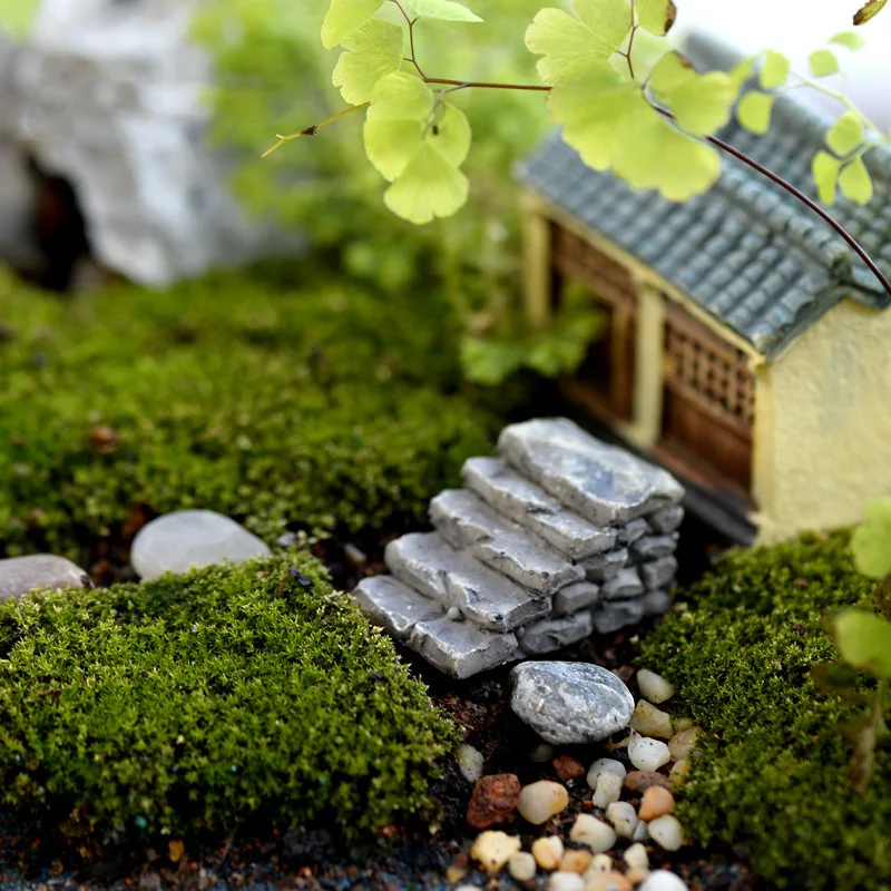 Micro landscape Stone Stairs Miniature Fairy Garden Home Houses Decoration Mini Craft Micro Landscaping Decor DIY Accessories