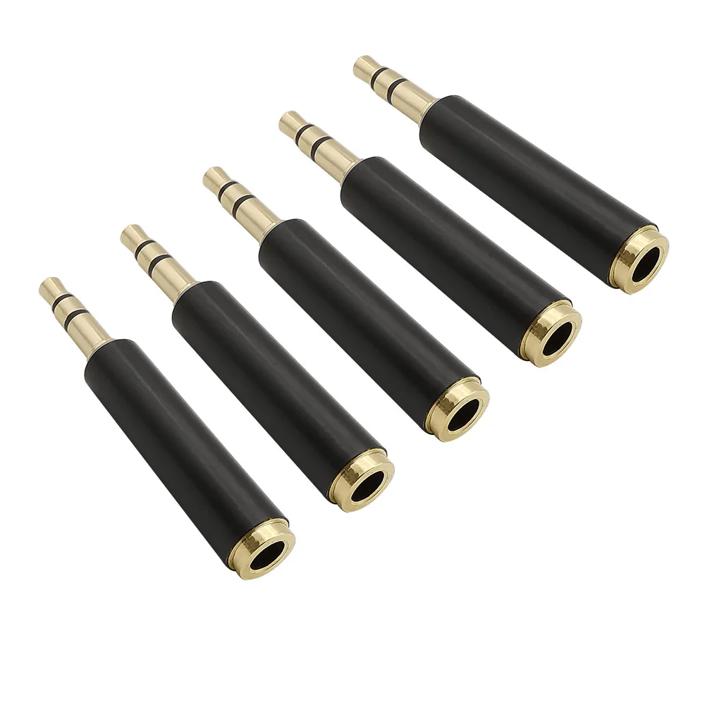 1/2/5Pcs 3.5mm 3 Pole Male Plug to 4 Pole Female Jack Audio Connector Converter Adapter Only Applicable to Microphones