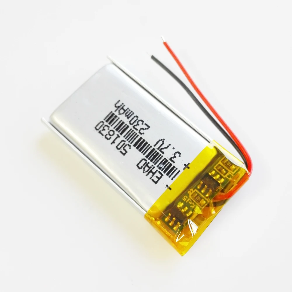 EHAO 501830 3.7v 230mAh litowo-polimerowa LiPo akumulator do Mp3 GPS słuchawki z Bluetooth zestaw słuchawkowy inteligentny zegarek