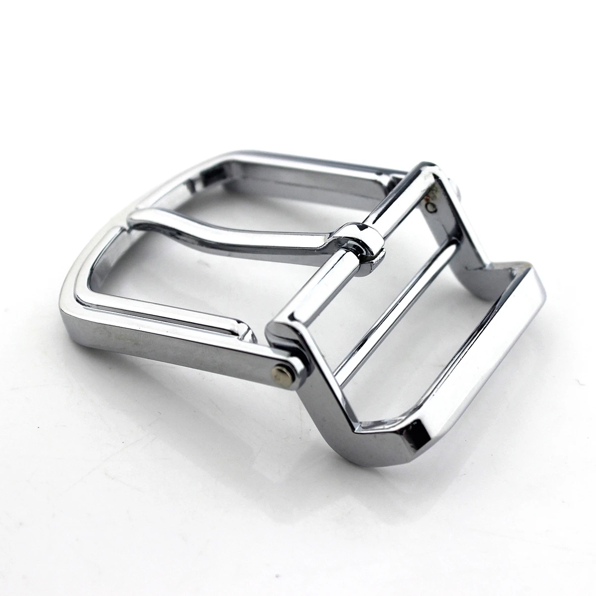 1pcs 35mm Metal Men/ Women\'s Belt Buckle Chrome Clip Buckle Rotatable Bottom Single Pin Half Buckle Leather Craft Belt Strap