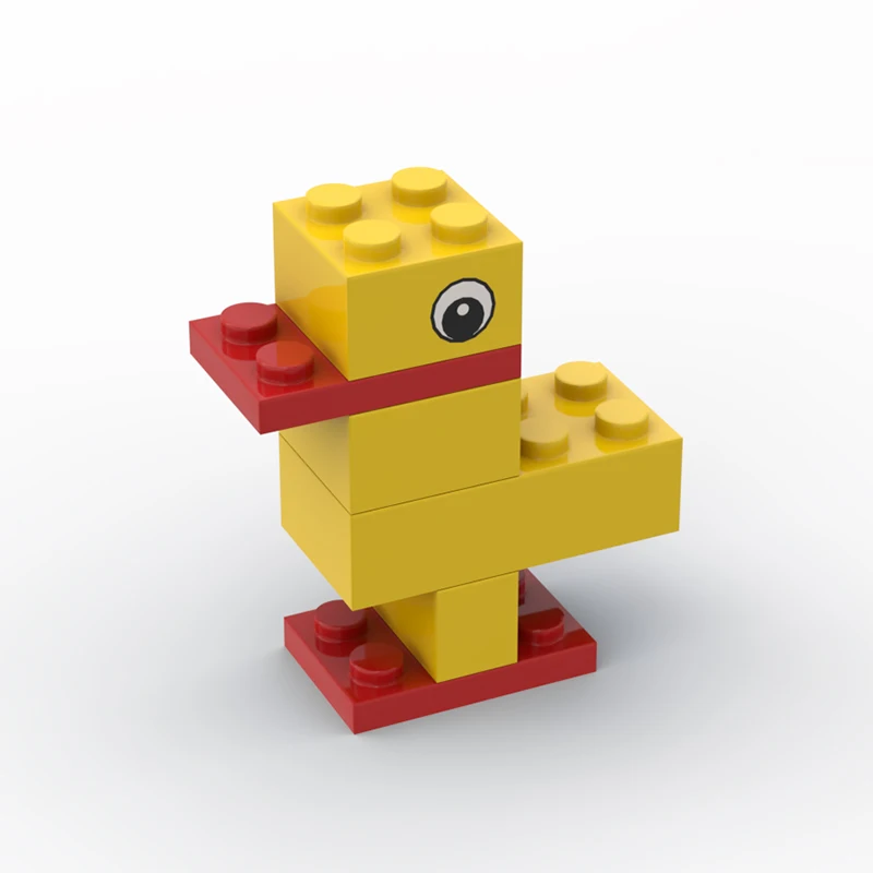 Building blocks duck MOC little yellow duck animal children's toy gift early education poultry puzzle assembly toy