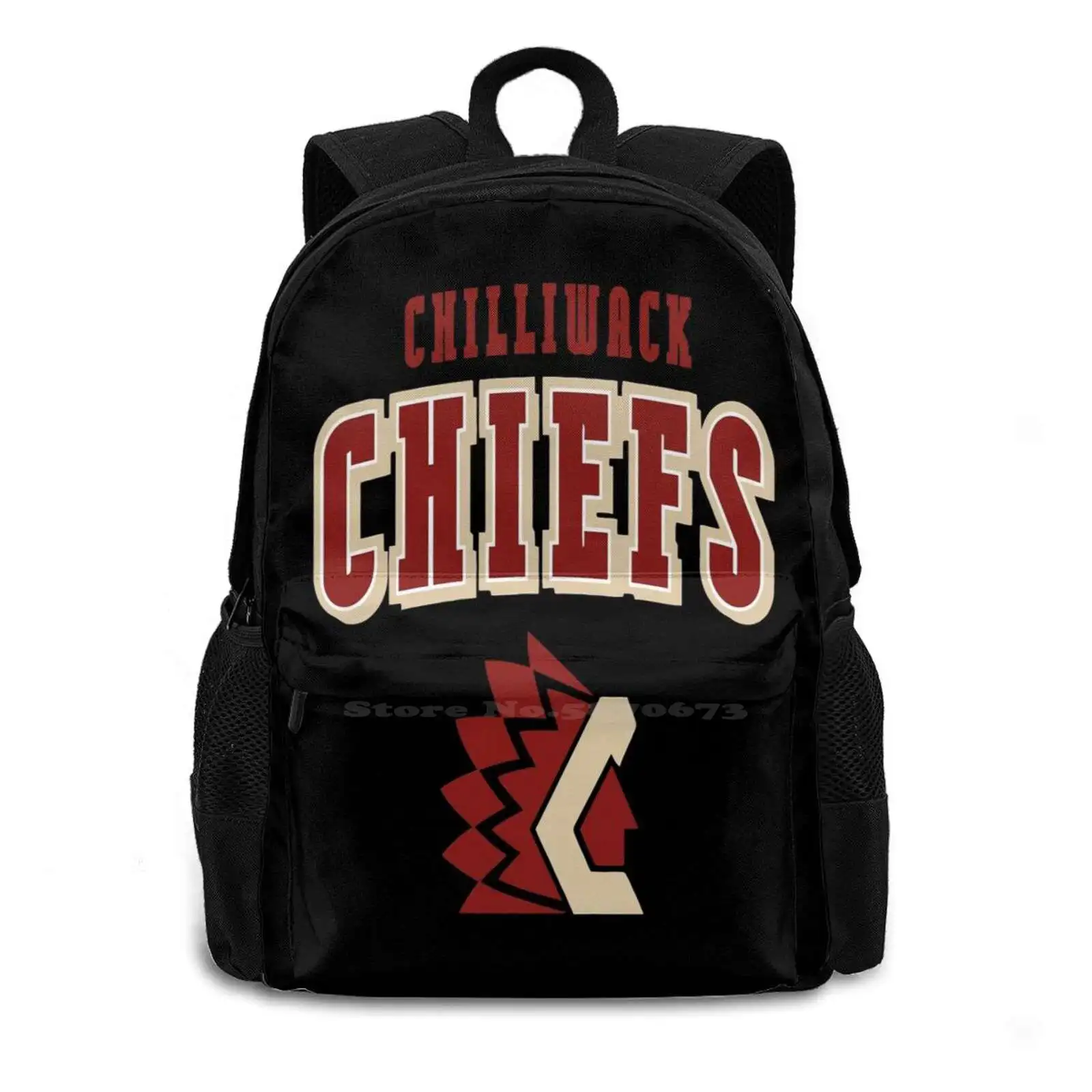 Chiefs Teen College Student Backpack Laptop Travel Bags Chiefs Chiefs Logo Hockey Ice Hockey Canadian Hockey Alberta Junior