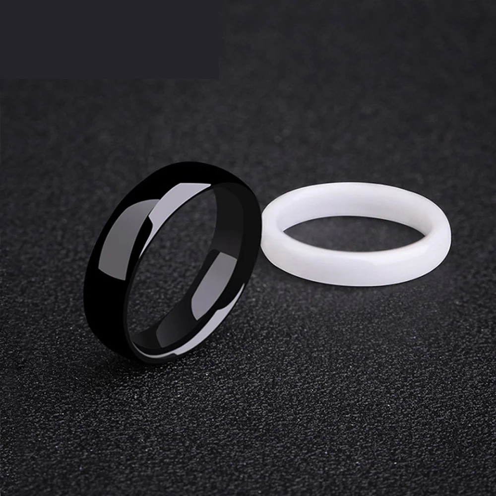 CXQNEWA Classic Ceramic Ring 3MM 6/7/8/9/10 Women Smooth Surface White Black Blue Pink Finger Jewelry Wholesale Drop Shipping