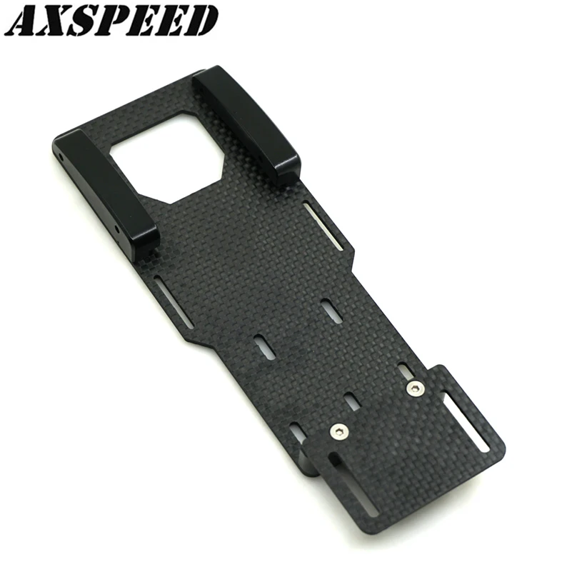 AXSPEED RC Car Carbon Fiber Battery Mounting Plate for 1/10 Axial SCX10 II AX90046 AX90047 RC Crawler Upgrade Accessories