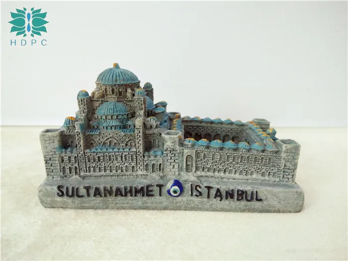 resin figure mental psychological sand table game box court therapy  blue mosque