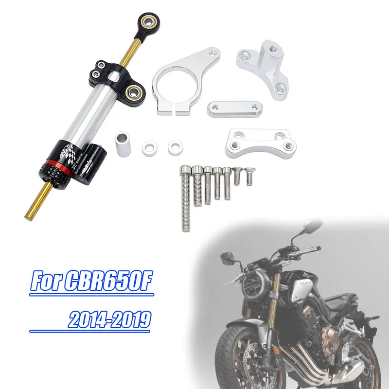 

Motorcycle Steering Damper Stabilizer Adjustable Linear with Bracket Kit For HONDA CBR 650 CBR650F 2014-2019 2015 2016 2017 2018