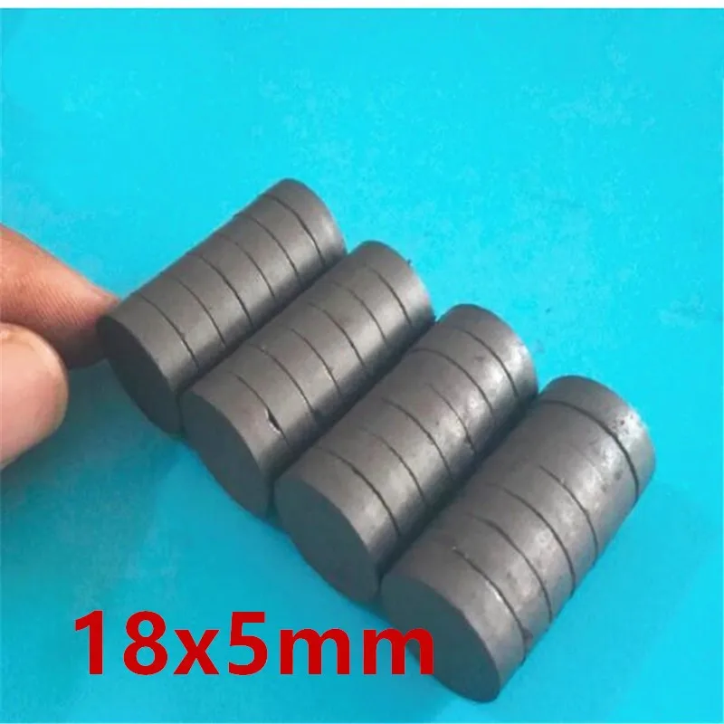 10/20/50/100pcs/lot Y30 Disk Ferrite Magnet 18x5 Permanent magnet 18mm x 5mm Black Round Speaker 18x5mm  magnet 18*5  18mmx5mm