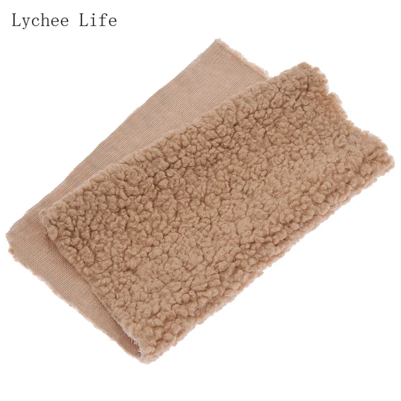 Lychee Life A4 Coral Cotton Velvet Plush Fabric Soft Warm Doll Pet Clothes Glove Lining Thickened Lamb Wool Fabric Diy Sewing