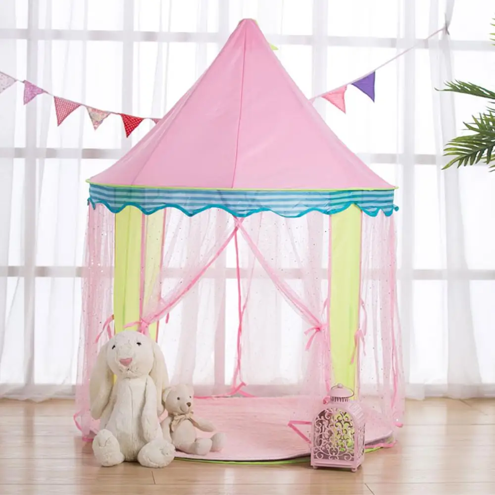 

Children Kids Play Castle Tent Fairy Princess Girls Boy Hexagon Playhouse House