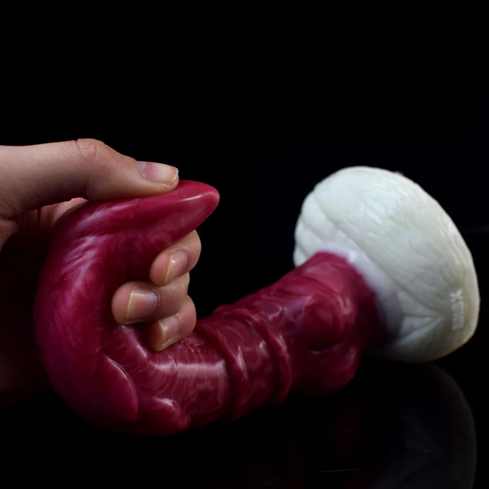 NNSX Dog Knot Animal Dildo Sharp Head Hellfire Color Anal Plug With Suction Cup Sexy Toys Shop for Women Men Masturbation