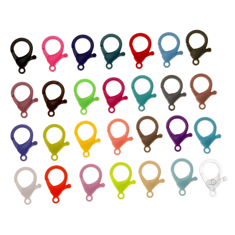 10pcs 35mm 28 Colors Plastic Snap Lobster Clasp Hooks DIY Jewelry Making Findings for Keychain Backpack Accessories V111