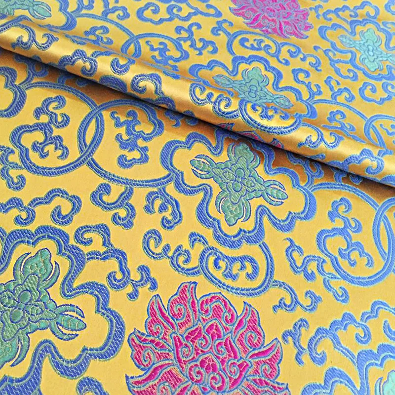 Brocade pattern fabrics cloth satin jacquard material designer for sewing dress cheongsam Home textiles patchwork