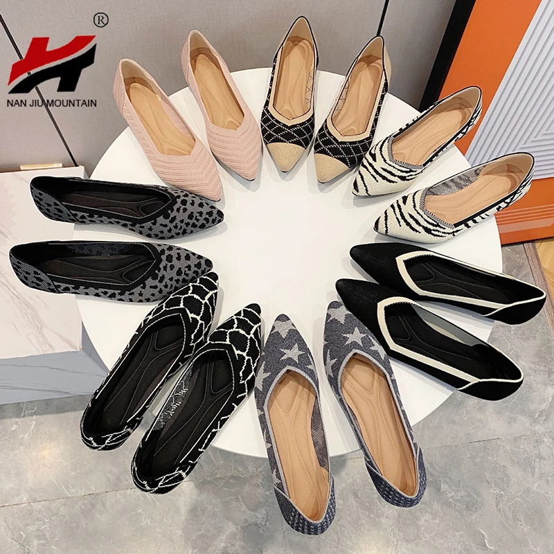 Mesh Solid Flat Shoes Women Pointed Single Shoes Latex Insole Asakuchi High Quality Casual Shoes