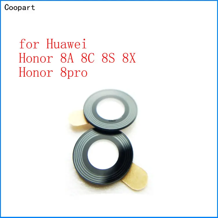 2pcs New Back Rear Camera lens glass replacement for Huawei Honor 8A 8X 8C 8S honor 8pro 8x max