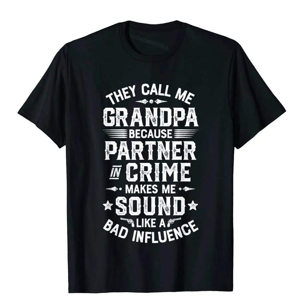 They Call Me Grandpa Partner In Crime T Shirt Fathers Day T-Shirt Fitness Casual Tops Tees Prevailing Cotton Men Top T-Shirts