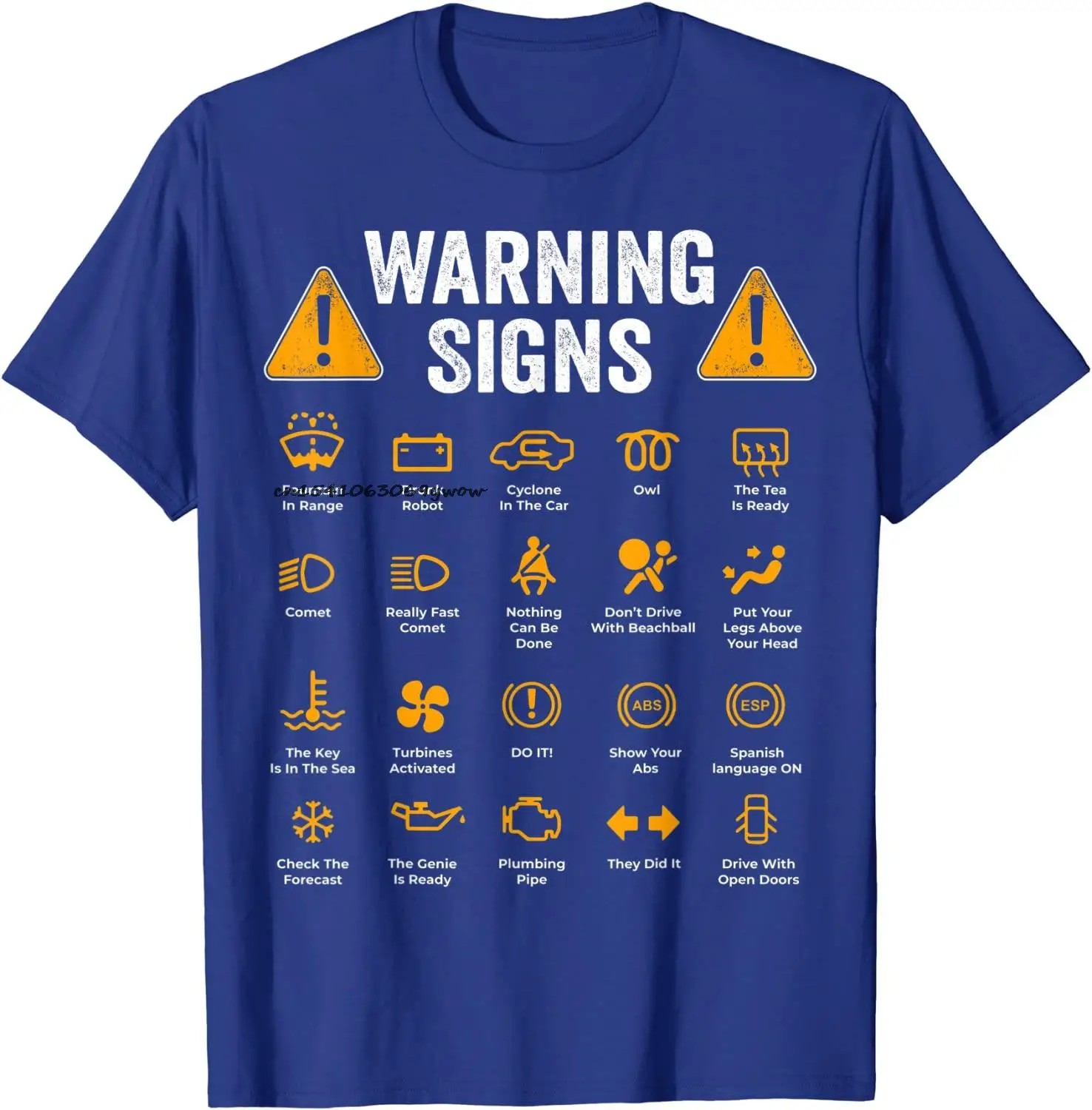 Funny Driving Warning Signs 101 Auto Mechanic Gift Driver T-Shirt Fashion Casual T Shirt Cotton Mens Tops Tees Casual